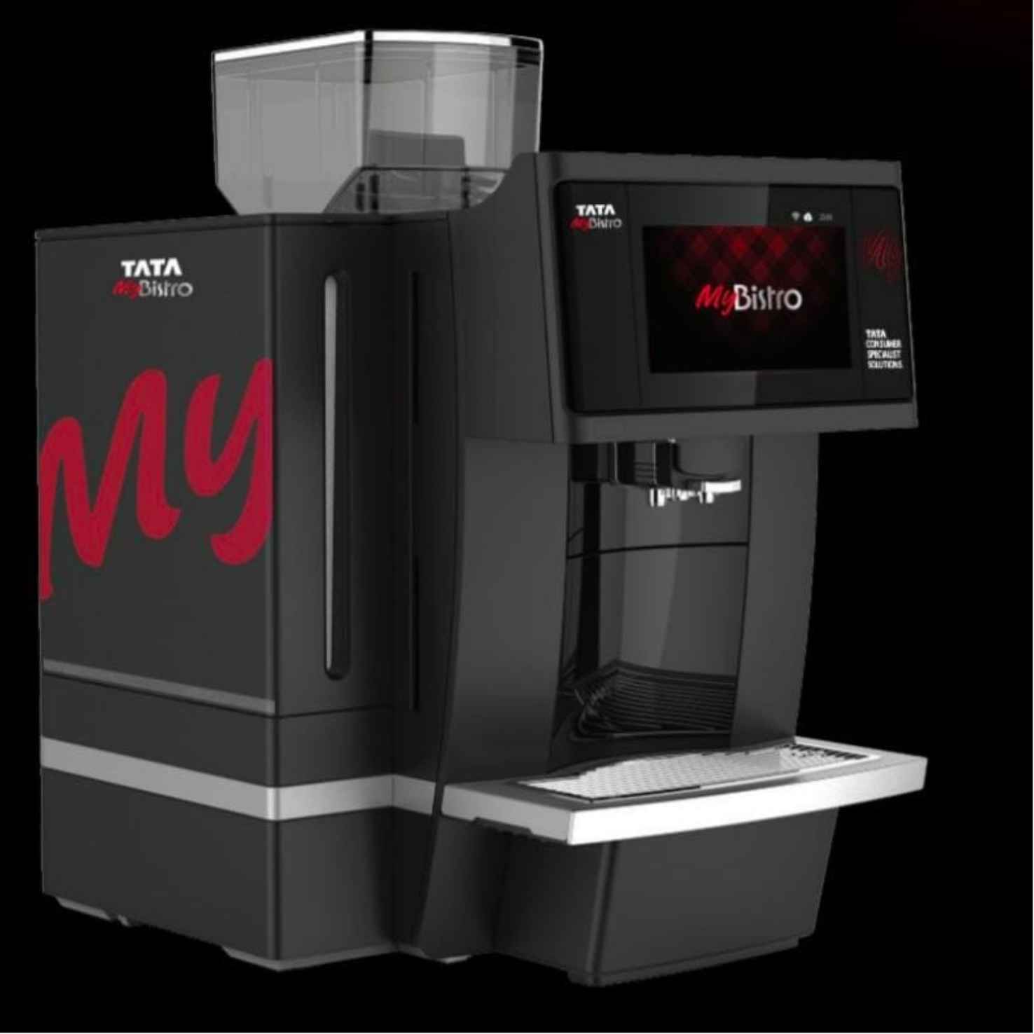 The latest my baro coffee machine, perfect for corporate catering, featuring a contemporary design and user-friendly interface.